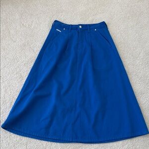 Elegant Blue A-Line Skirt